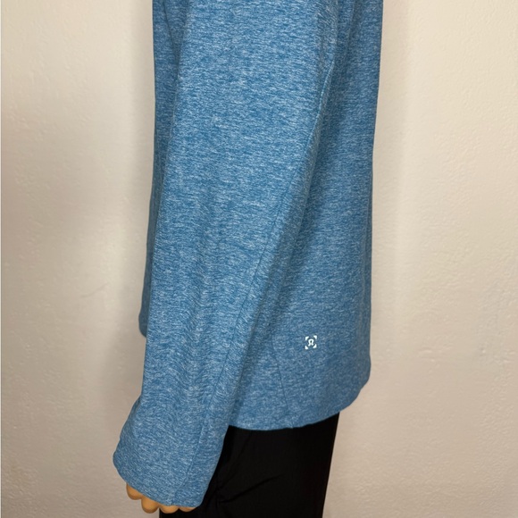 Lululemon Surge Warm 1/2 Zip Men’s Large Pullover Heathered Blue Gym Rulu Pocket - Picture 6 of 9